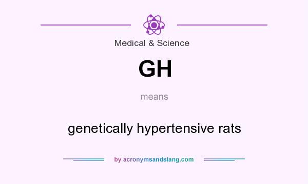 What does GH mean? It stands for genetically hypertensive rats