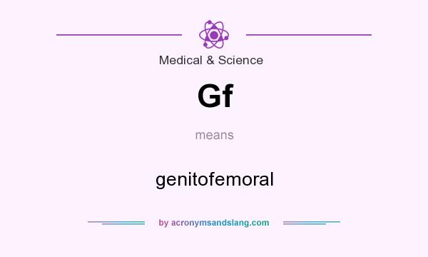 What does Gf mean? It stands for genitofemoral