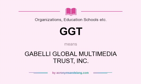 What does GGT mean? It stands for GABELLI GLOBAL MULTIMEDIA TRUST, INC.