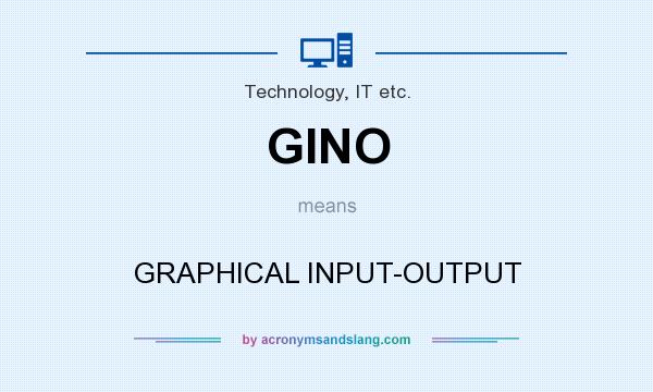 What does GINO mean? It stands for GRAPHICAL INPUT-OUTPUT