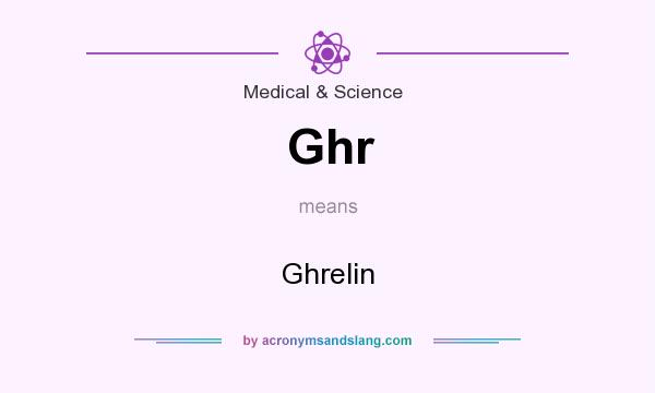 What does Ghr mean? It stands for Ghrelin