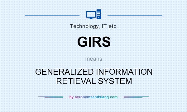 What does GIRS mean? It stands for GENERALIZED INFORMATION RETIEVAL SYSTEM