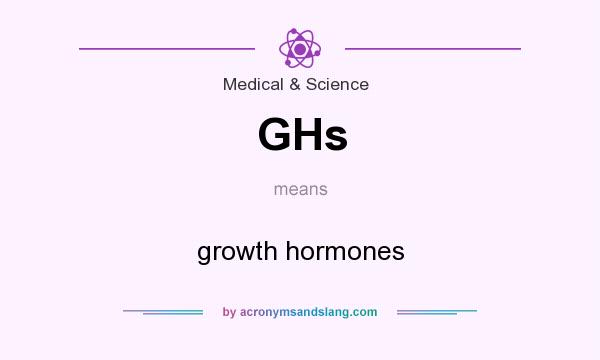 What does GHs mean? It stands for growth hormones