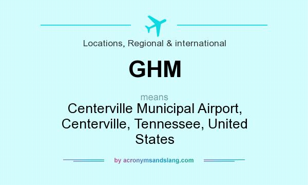 What does GHM mean? It stands for Centerville Municipal Airport, Centerville, Tennessee, United States