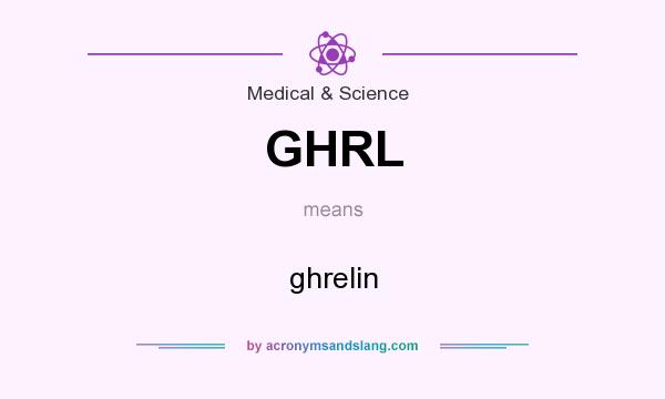What does GHRL mean? It stands for ghrelin