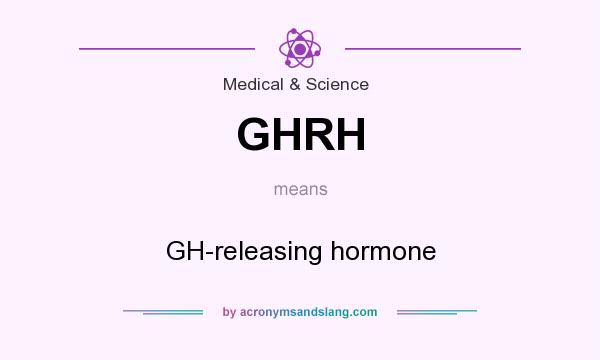 What does GHRH mean? It stands for GH-releasing hormone