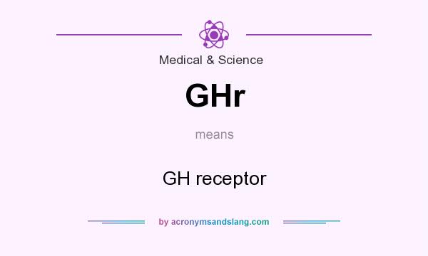 What does GHr mean? It stands for GH receptor