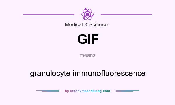 What does GIF mean? It stands for granulocyte immunofluorescence