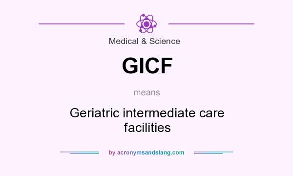 What does GICF mean? It stands for Geriatric intermediate care facilities