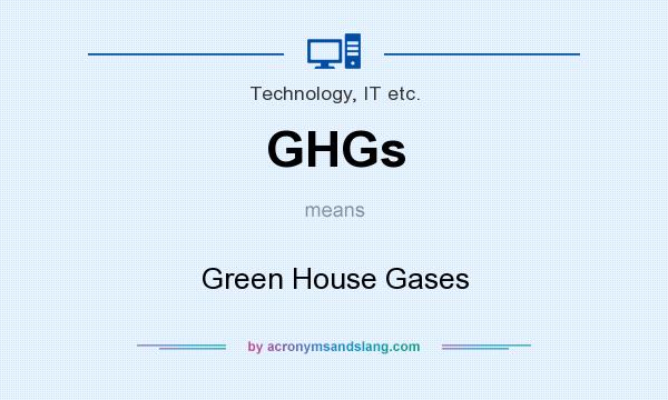 What does GHGs mean? It stands for Green House Gases