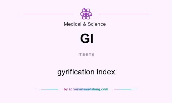 What does GI mean? It stands for gyrification index