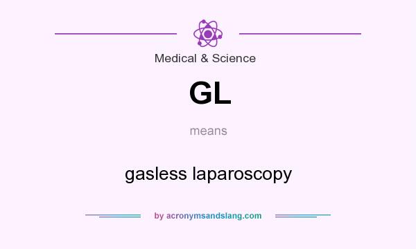 What does GL mean? It stands for gasless laparoscopy