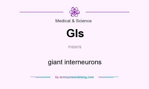 What does GIs mean? It stands for giant interneurons