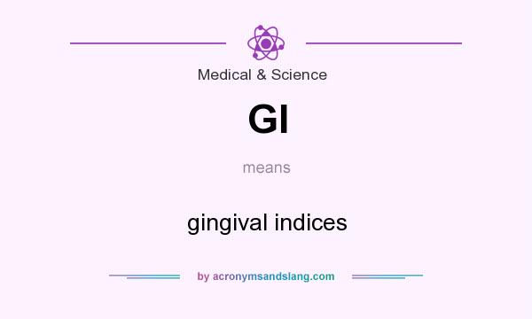 What does GI mean? It stands for gingival indices