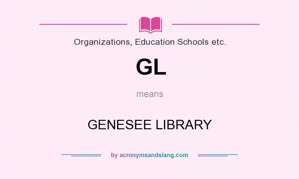 What does GL mean? It stands for GENESEE LIBRARY