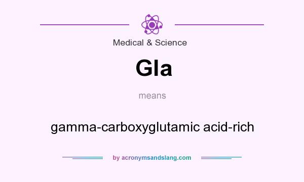 What does Gla mean? It stands for gamma-carboxyglutamic acid-rich