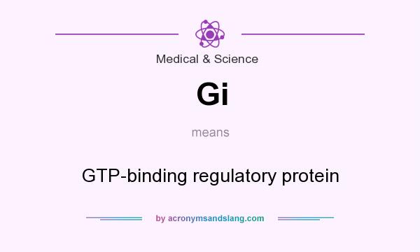 What does Gi mean? It stands for GTP-binding regulatory protein
