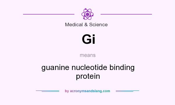 What does Gi mean? It stands for guanine nucleotide binding protein
