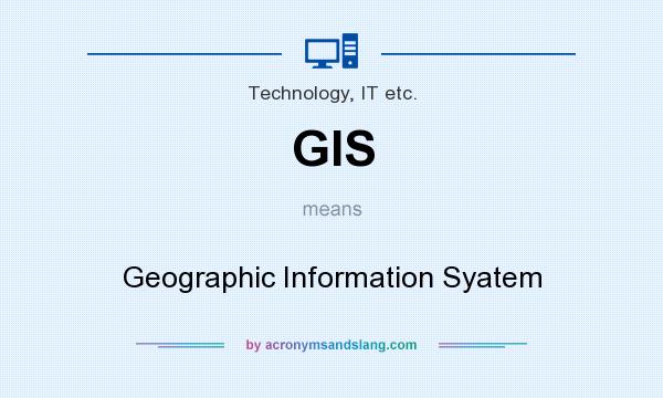 What does GIS mean? It stands for Geographic Information Syatem