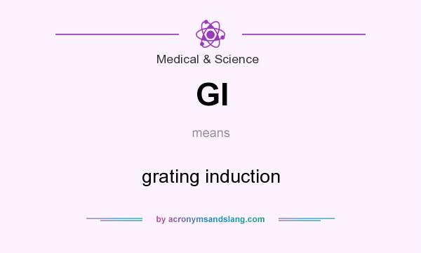 What does GI mean? It stands for grating induction