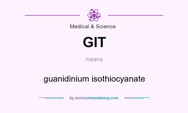 What does GIT mean? It stands for guanidinium isothiocyanate