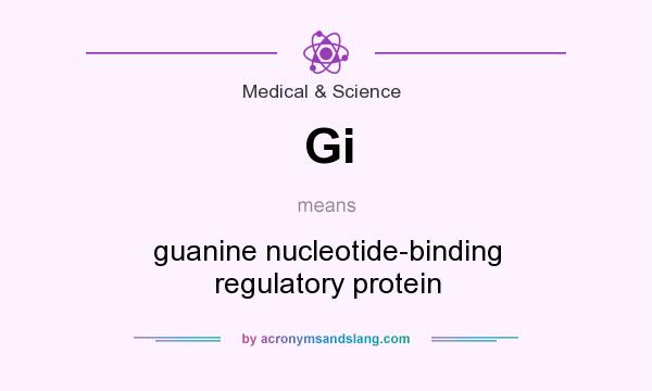 What does Gi mean? It stands for guanine nucleotide-binding regulatory protein