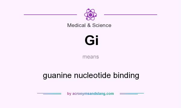 What does Gi mean? It stands for guanine nucleotide binding