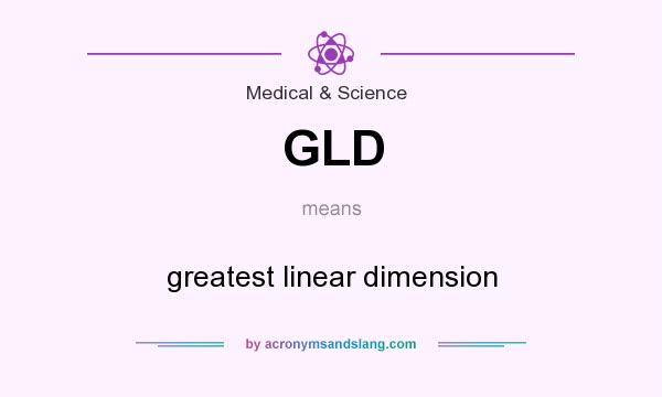 What does GLD mean? It stands for greatest linear dimension