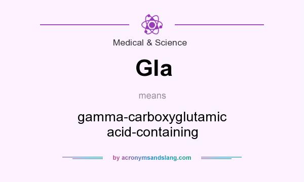 What does Gla mean? It stands for gamma-carboxyglutamic acid-containing