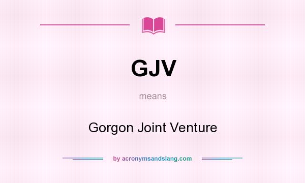 What does GJV mean? It stands for Gorgon Joint Venture