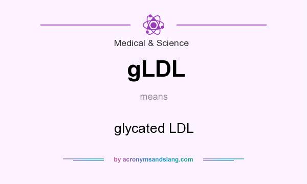 What does gLDL mean? It stands for glycated LDL