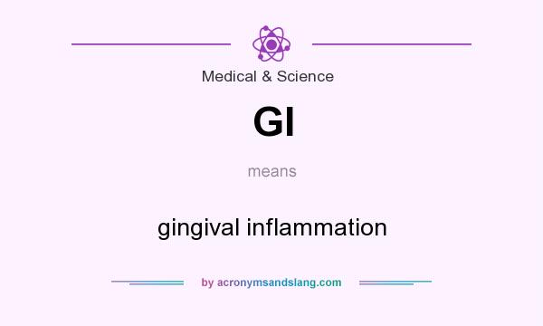 What does GI mean? It stands for gingival inflammation