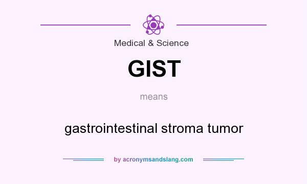 What does GIST mean? It stands for gastrointestinal stroma tumor