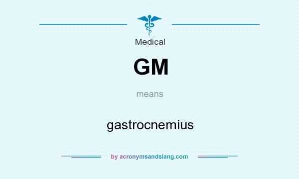 What does GM mean? It stands for gastrocnemius