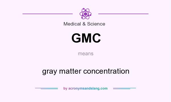 What does GMC mean? It stands for gray matter concentration