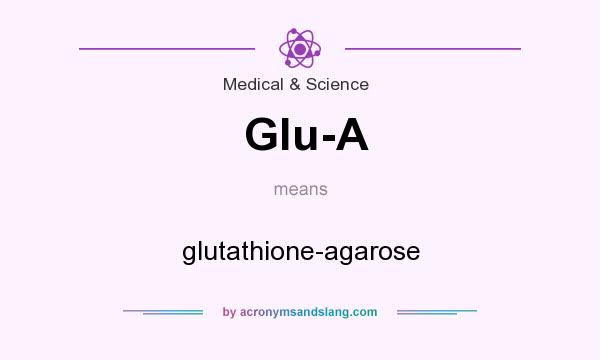 What does Glu-A mean? It stands for glutathione-agarose