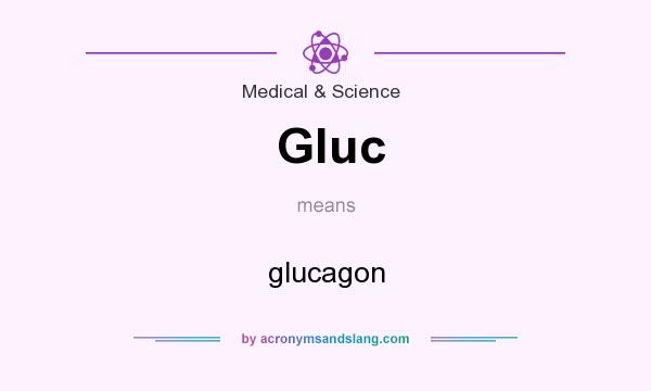 What does Gluc mean? It stands for glucagon