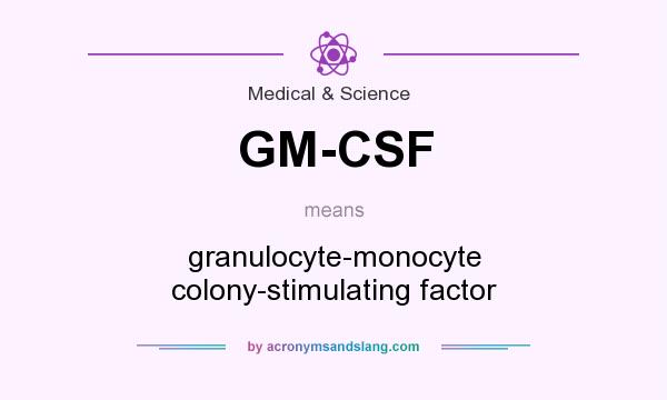 What does GM-CSF mean? It stands for granulocyte-monocyte colony-stimulating factor