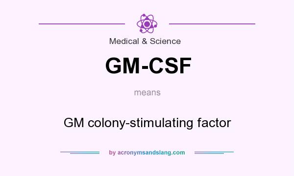 What does GM-CSF mean? It stands for GM colony-stimulating factor