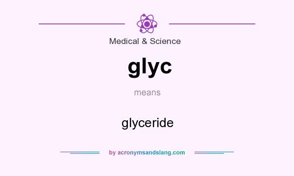 What does glyc mean? It stands for glyceride