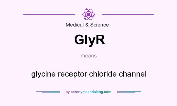 What does GlyR mean? It stands for glycine receptor chloride channel