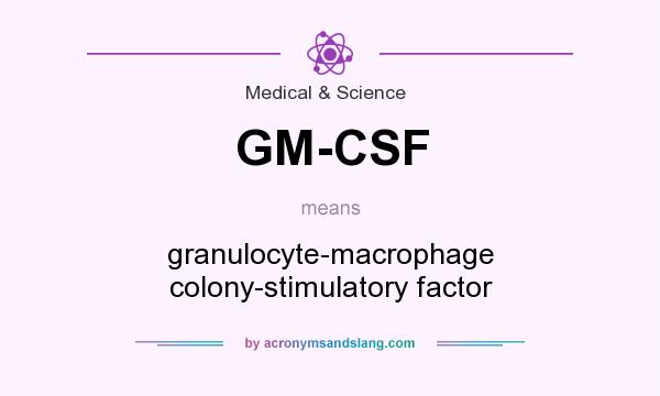 What does GM-CSF mean? It stands for granulocyte-macrophage colony-stimulatory factor