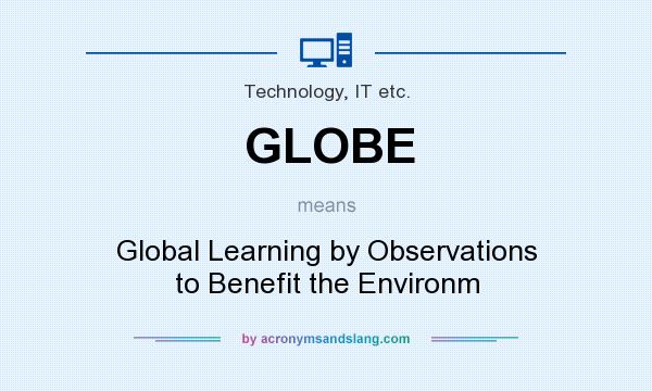 What does GLOBE mean? It stands for Global Learning by Observations to Benefit the Environm