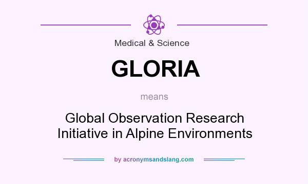 What does GLORIA mean? It stands for Global Observation Research Initiative in Alpine Environments