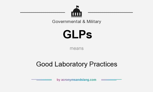 What does GLPs mean? It stands for Good Laboratory Practices