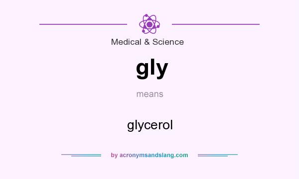 What does gly mean? It stands for glycerol