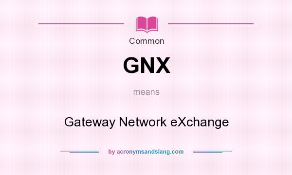 What does GNX mean? It stands for Gateway Network eXchange