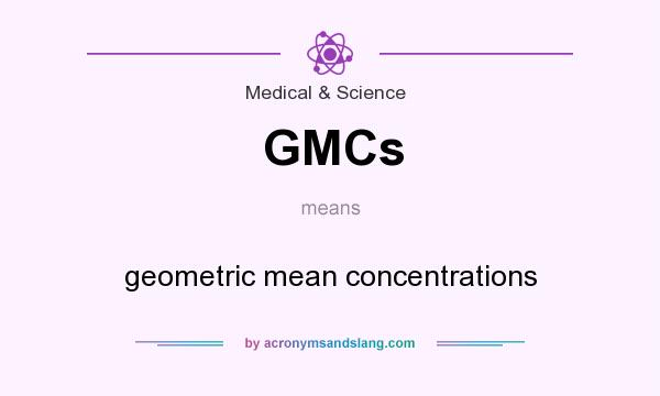 What does GMCs mean? It stands for geometric mean concentrations
