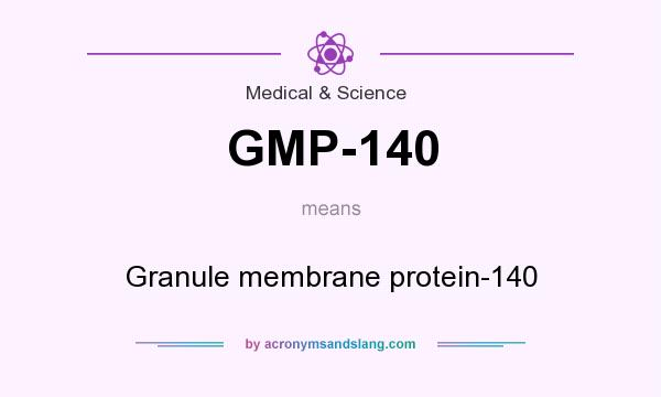 What does GMP-140 mean? It stands for Granule membrane protein-140