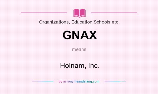 What does GNAX mean? It stands for Holnam, Inc.